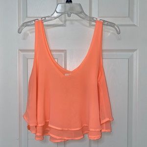 Coral Crop Top